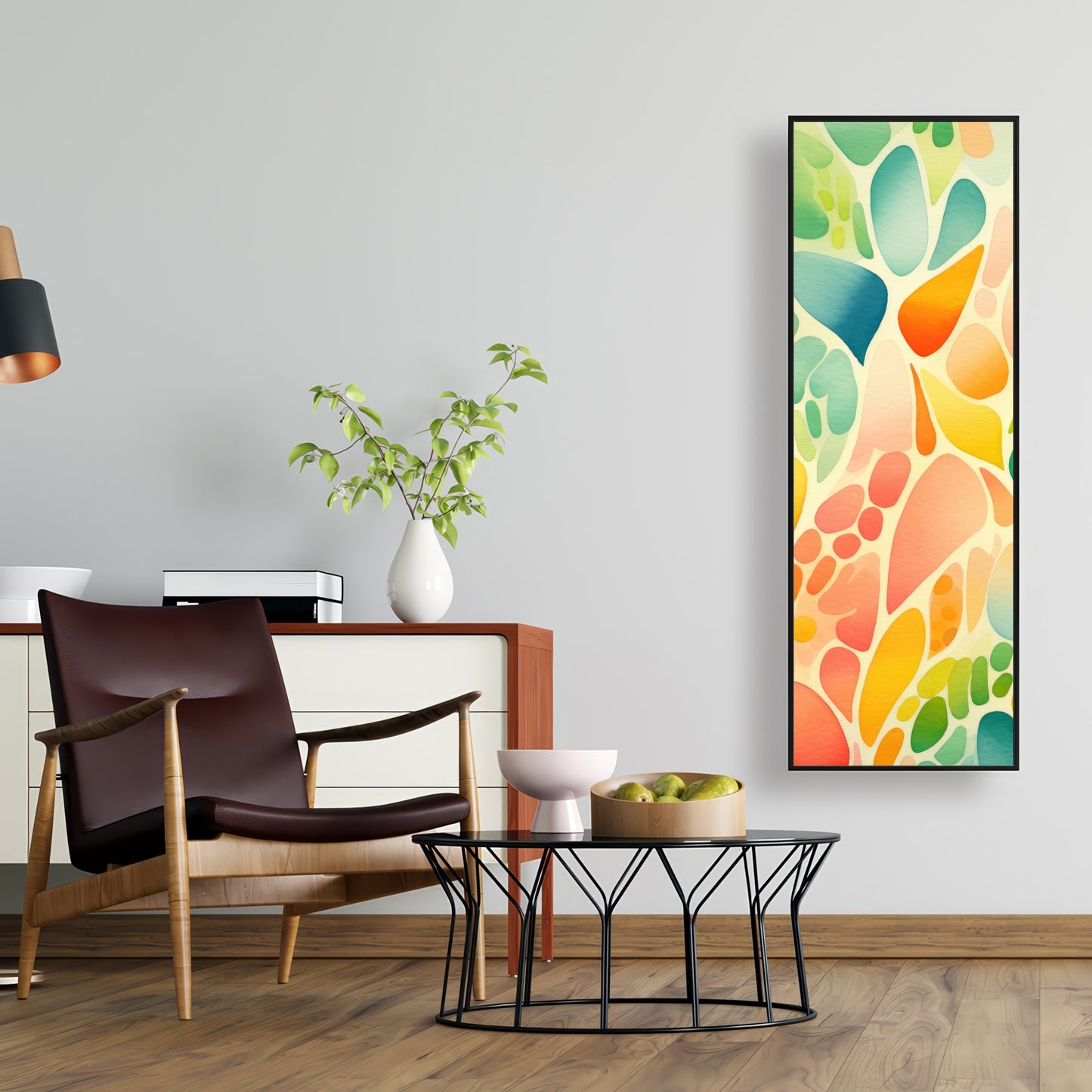 Organic Fruits Orange Framed Canvas | Home Decor Art