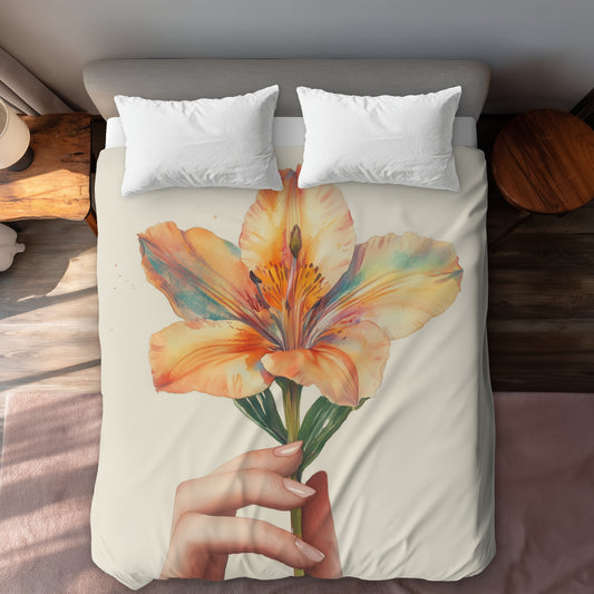 Ahold Orange Duvet Cover | Stylish Home Decor Essential