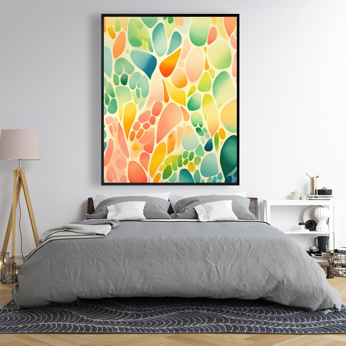 Organic Fruits Orange Framed Canvas | Home Decor Art