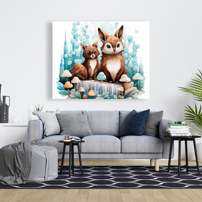 Two pals - White Canvas Home Decor for Stylish Interiors