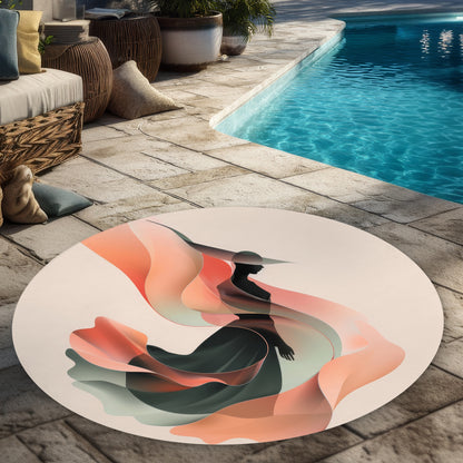 Tapis d'extérieur rond Elegance - Accent décoratif élégant pour la maison