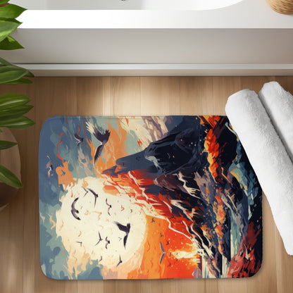 Towards danger - 17"x24" Bath mat