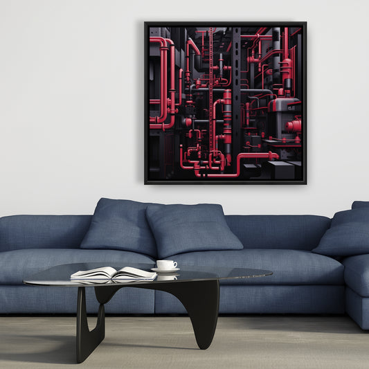 Machinery - 36"x36" Framed canvas