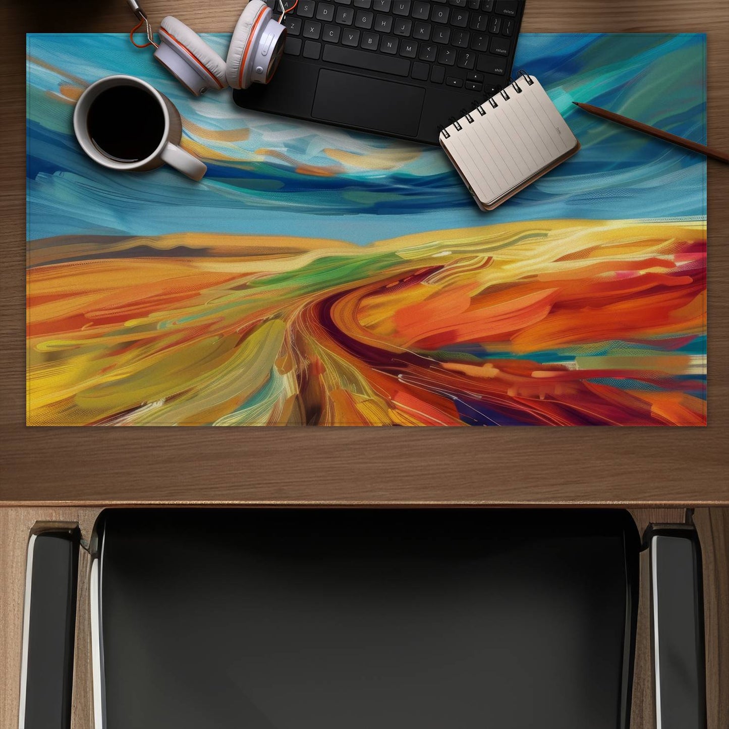 Land flow - Desk mat - Print on demand