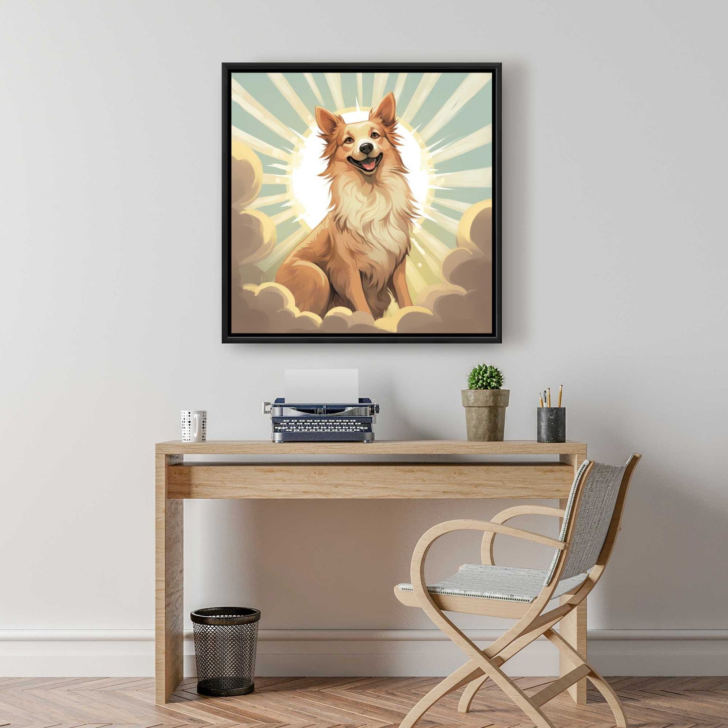 Who's a good boy - White Framed Canvas for Home Decor