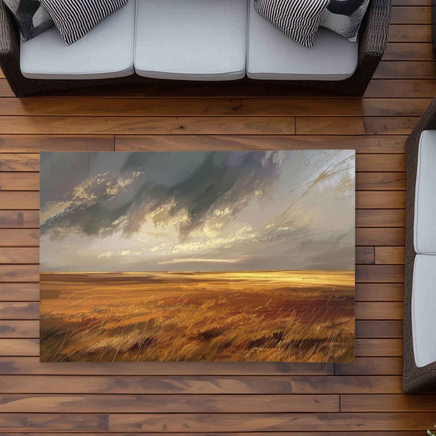 Before the storm - Brown Outdoor Area Rug for Home Decor