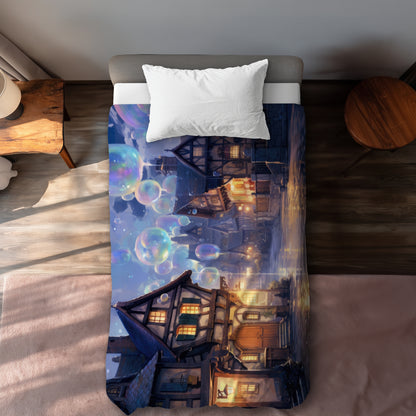 Bloopy town - 88"x88" Duvet Cover