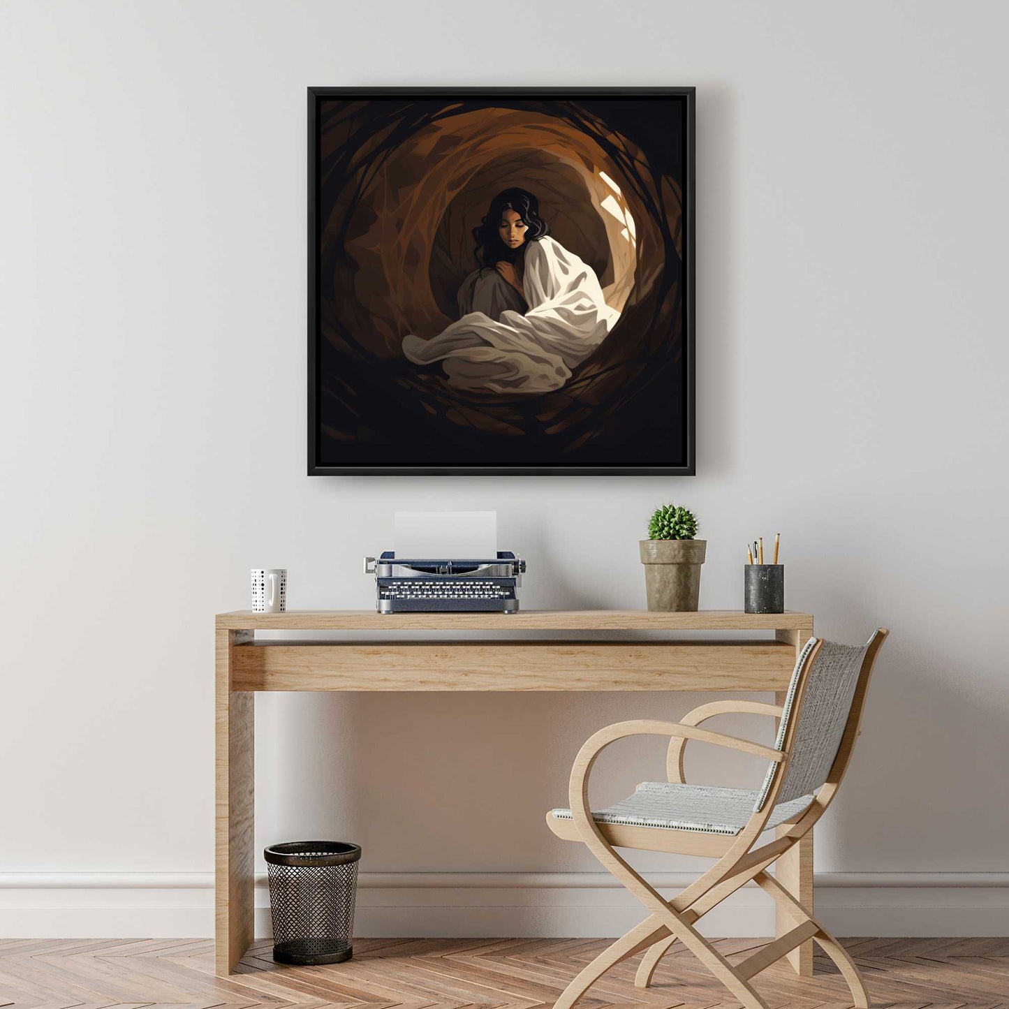 Warm embrace - Black Framed Canvas Art for Home Decor