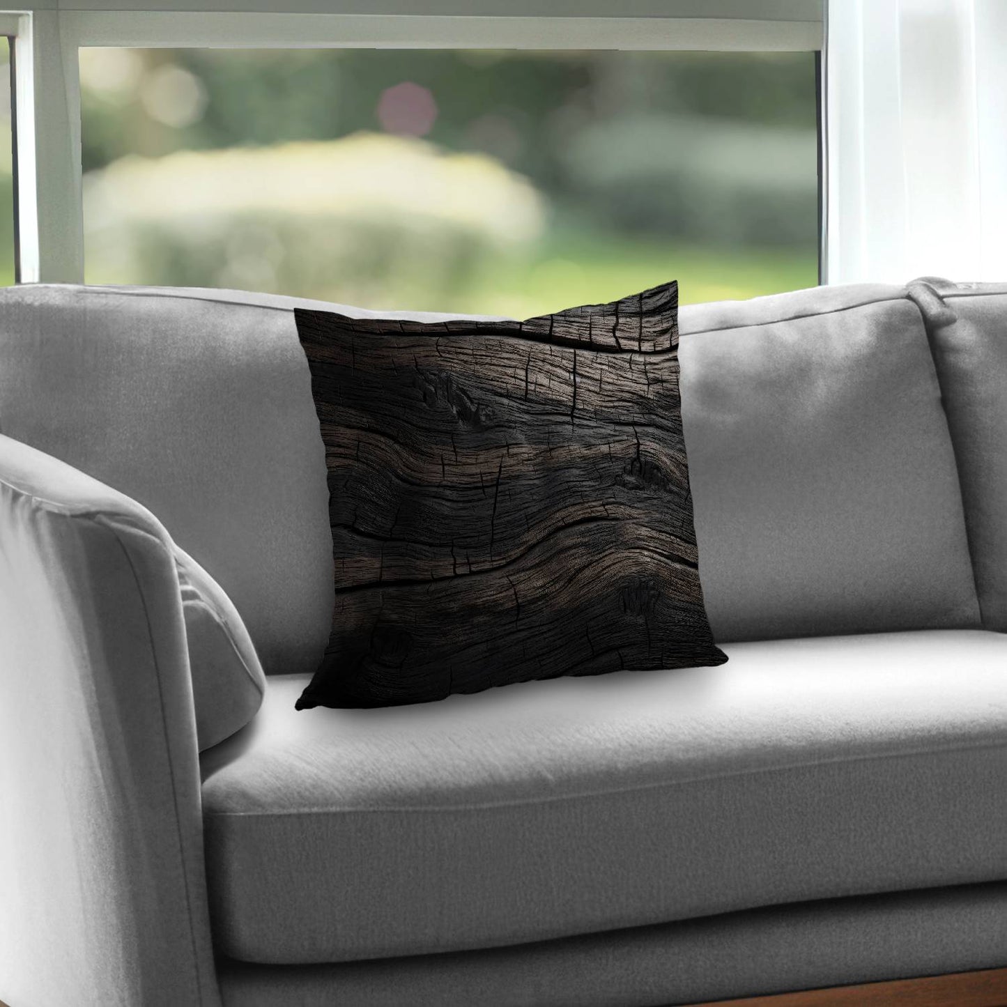 Dark wood - Throw pillow - Print on demand