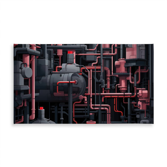 Dark Pipes Gray Indoor Outdoor Tablecloth for Home Decor