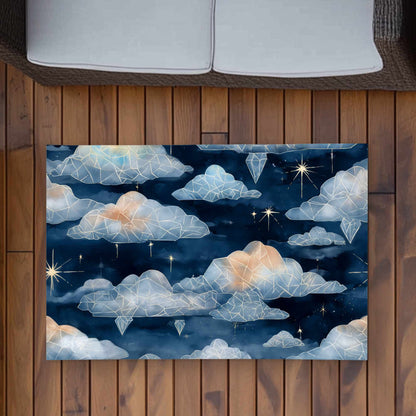 Tapis d'extérieur Nuages de cristal célestes | Décoration chic