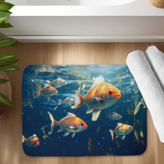 Free Flow Orange Bath Mat | Stylish Home Decor Essential