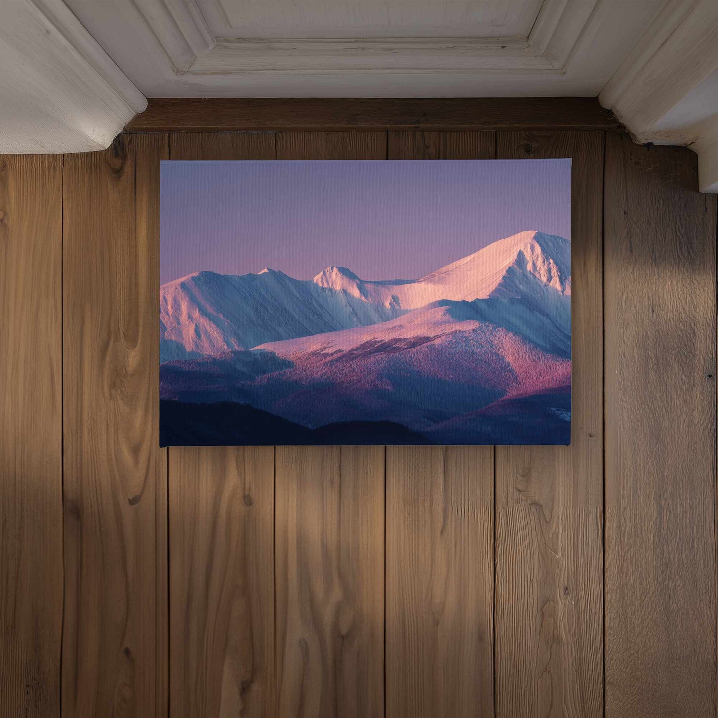 Rising Snow Pink Indoor Outdoor Door Mat | Decor Accessory