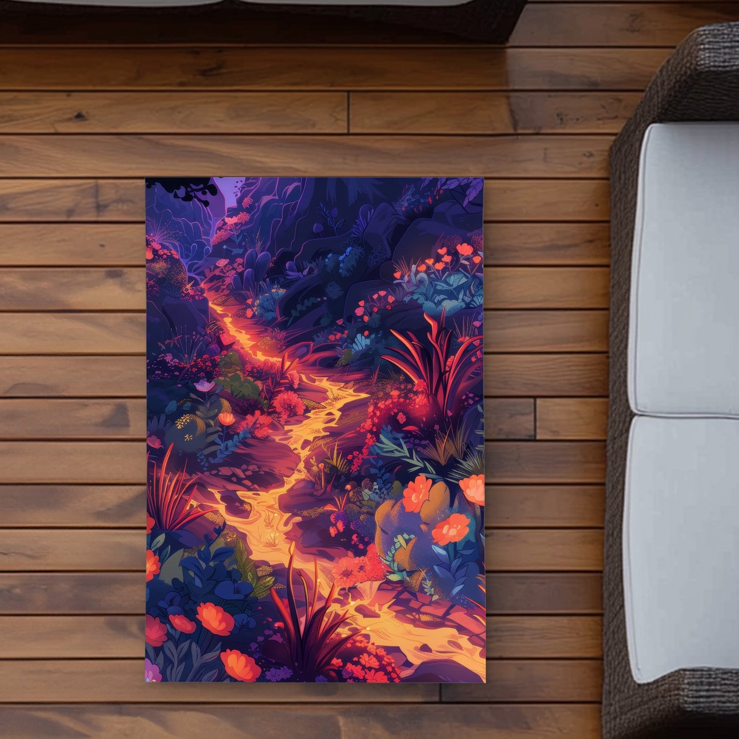 Tapis d'extérieur Fleurs en feu - Accessoire de décoration élégant pour la maison