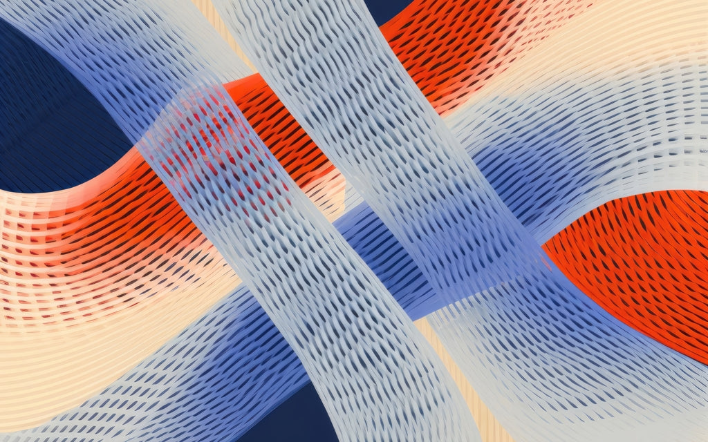 Abstract Threading Blue Bath Mat | Stylish Home Decor Accent