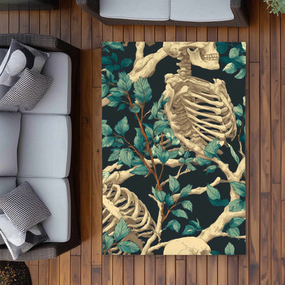 Tapis d'extérieur Sticks and Skulls | Décoration d'intérieur élégante
