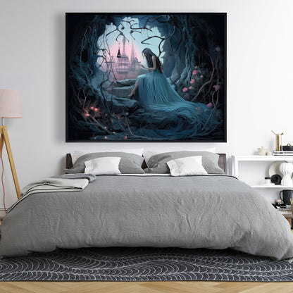 Morose cave - 36"x36" Framed canvas