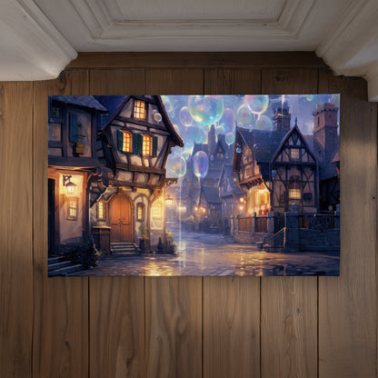 Bloopy town Black Indoor Outdoor Door Mat - Home Decor