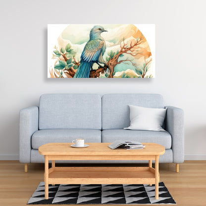 Perched - Turquoise Canvas Art for Home Decor | Stylish Accent