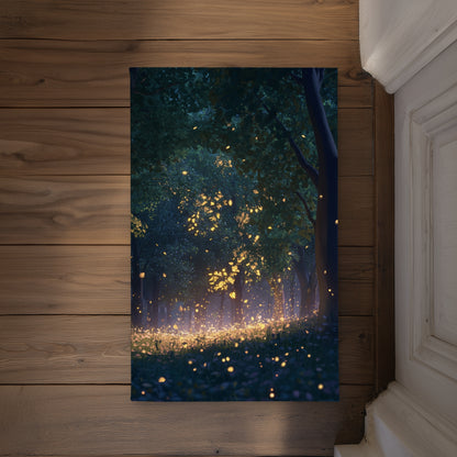 Glowing Leaves - Gold Indoor/Outdoor Door Mat | Home Decor