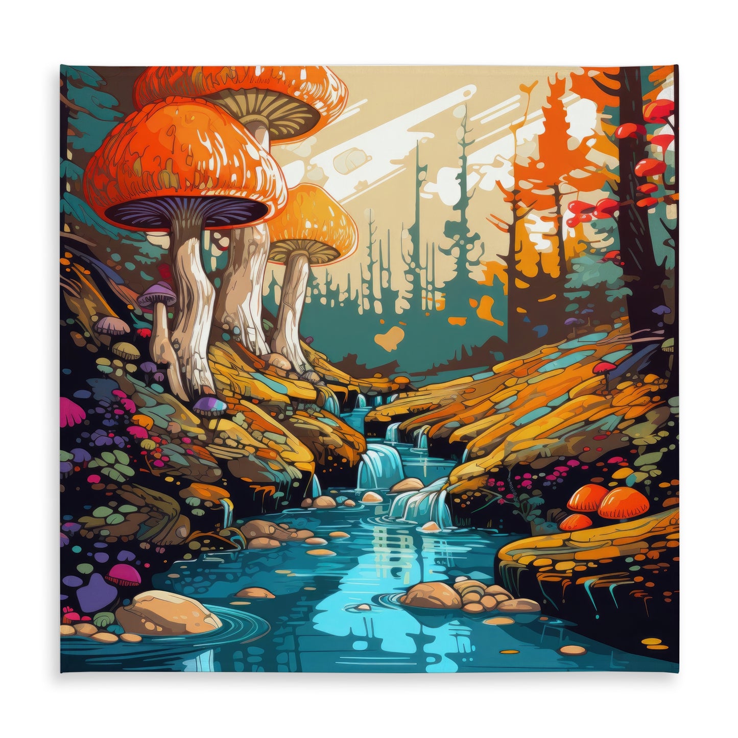 Wisdom Inbound Orange Indoor Outdoor Tablecloth