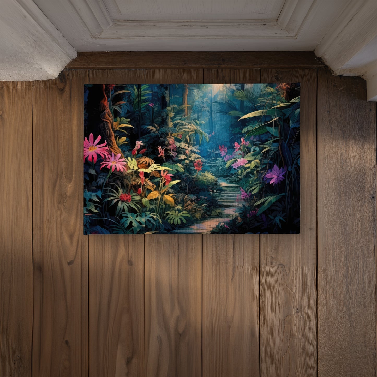 Against all odds Blue Indoor Outdoor Door Mat - Home Decor