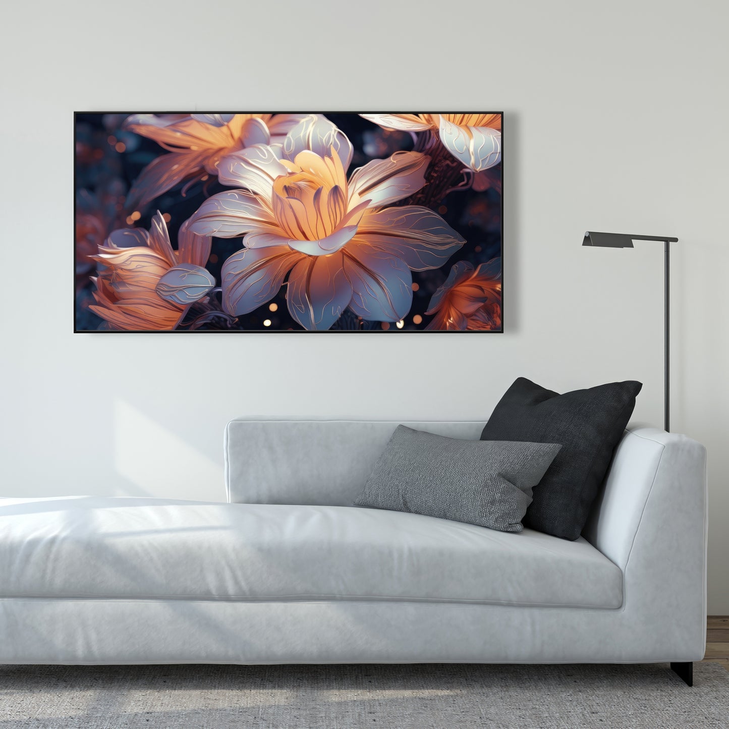 Pixie flowers - 36"x36" Framed canvas
