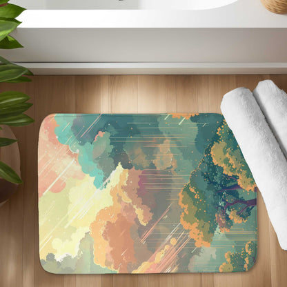 Crystal Winds White Bath Mat | Elegant Home Decor Accessory