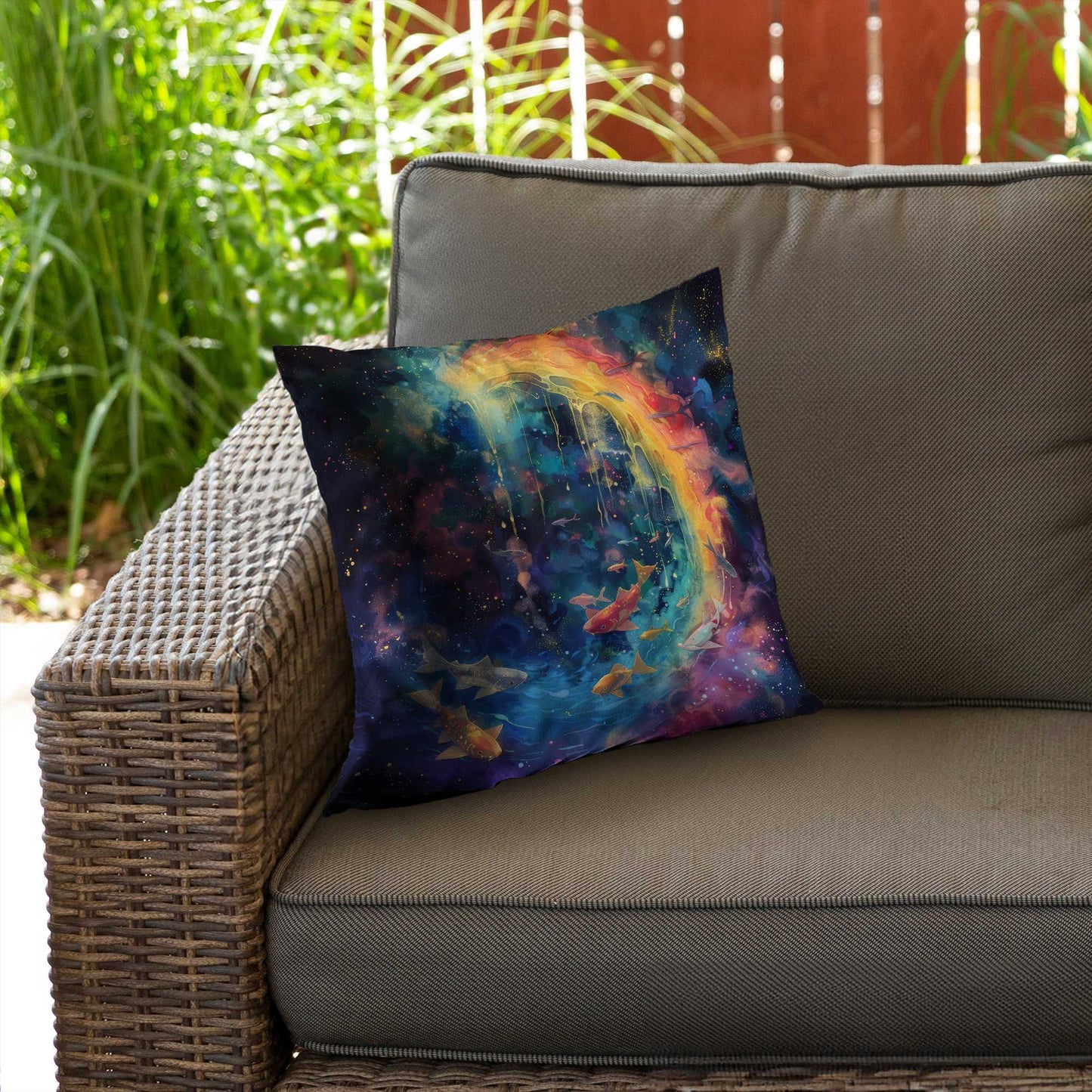 Milky Wave Poly Twill Throw Pillow - Stylish Home Decor