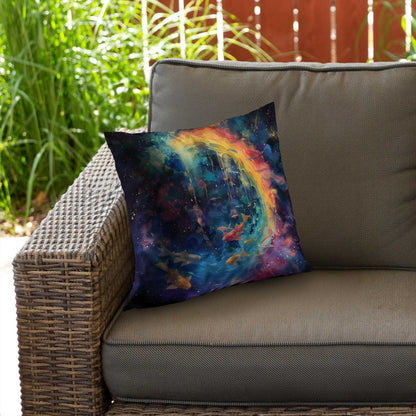 Milky Wave Poly Twill Throw Pillow - Stylish Home Decor