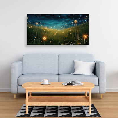 The Night Sky - Orange Canvas Home Decor | Modern Wall Art