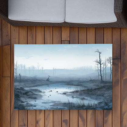 Swampy Lands - Black Outdoor Area Rug for Home Decor