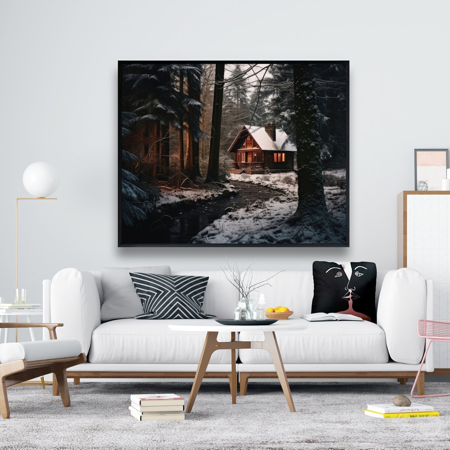 By the river - 36"x36" Framed canvas