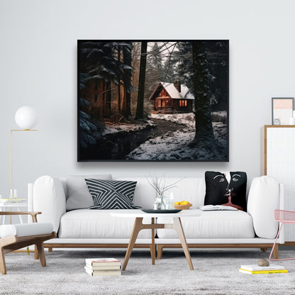 By the river - 36"x36" Framed canvas