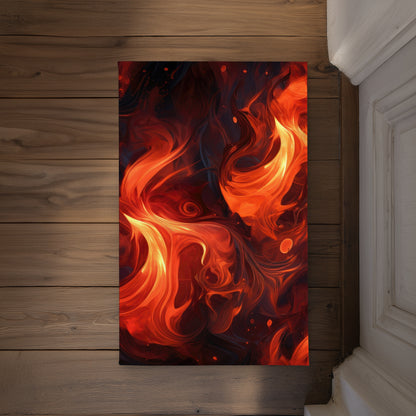 Fires of Heck Yellow Indoor Outdoor Door Mat | Home Decor