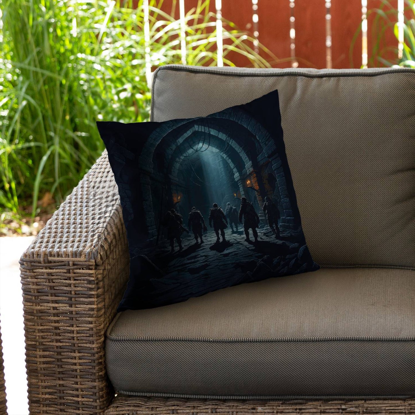 Deep exploration - Throw pillow - Print on demand