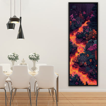 Flowing magma - 36"x36" Framed canvas