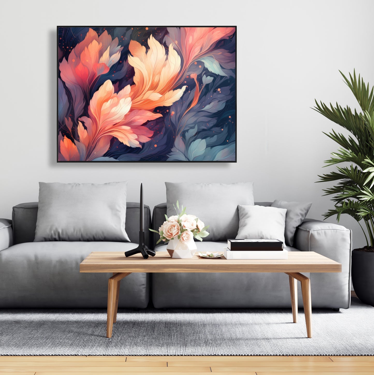 Ethereal - Orange Framed Canvas for Stylish Home Decor