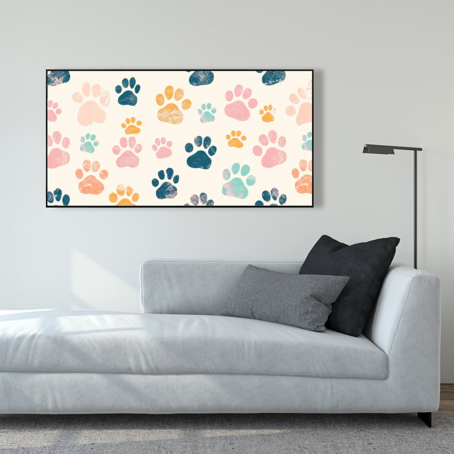 Cute paws - 36"x36" Framed canvas