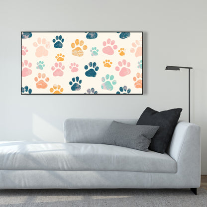 Cute paws - 36"x36" Framed canvas