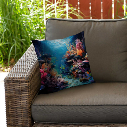 Coral Poly Twill Throw Pillow - Stylish Home Decor Accent