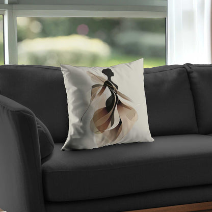 Classy Silhouette Poly Twill Throw Pillow - Chic Home Decor