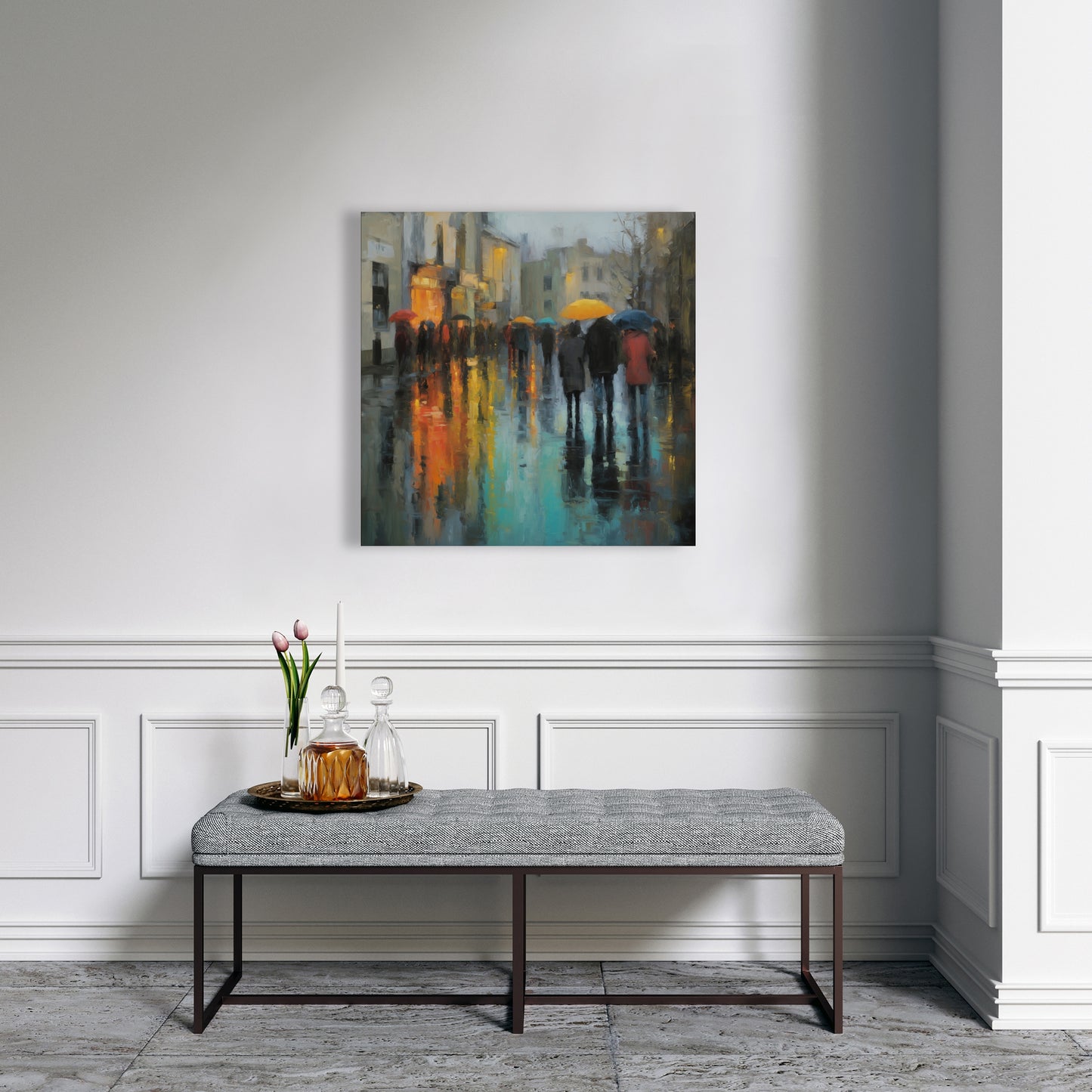 Rainy Day Yellow Canvas - Brighten Your Home Decor Today