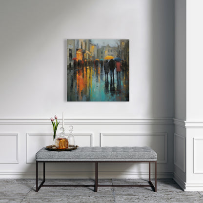 Rainy Day Yellow Canvas - Brighten Your Home Decor Today