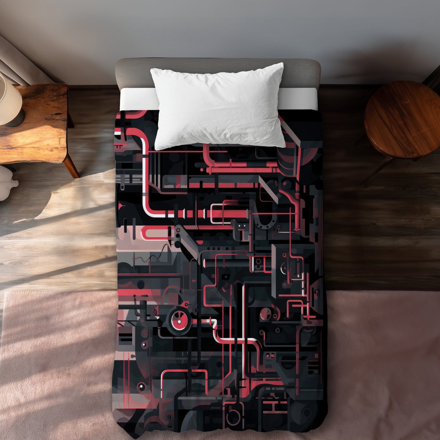 Industrial Empire Gray Duvet Cover - Stylish Home Decor