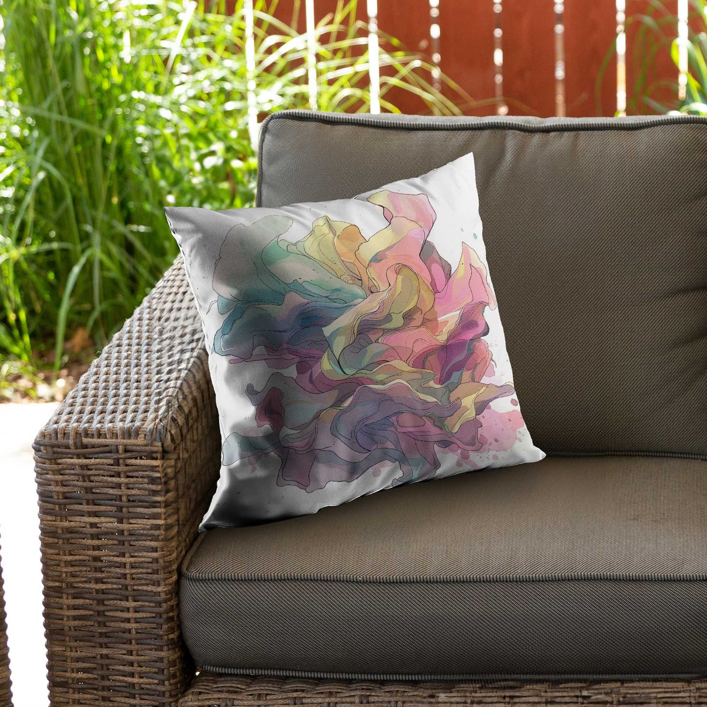 Unfolding Poly Twill Throw Pillow - Stylish Home Decor