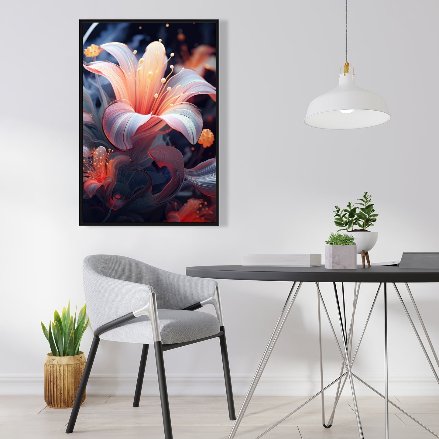 Astral bloom - 36"x36" Framed canvas