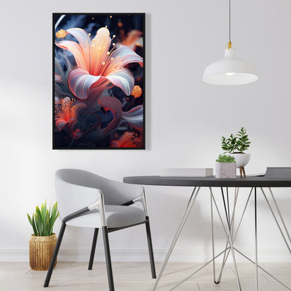 Astral bloom - 36"x36" Framed canvas