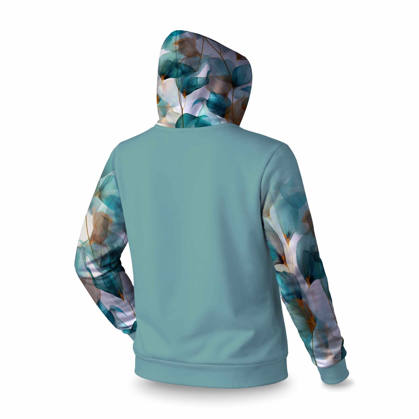 Sweat à capuche Sleevie bleu sarcelle et marron | Vêtements élégants