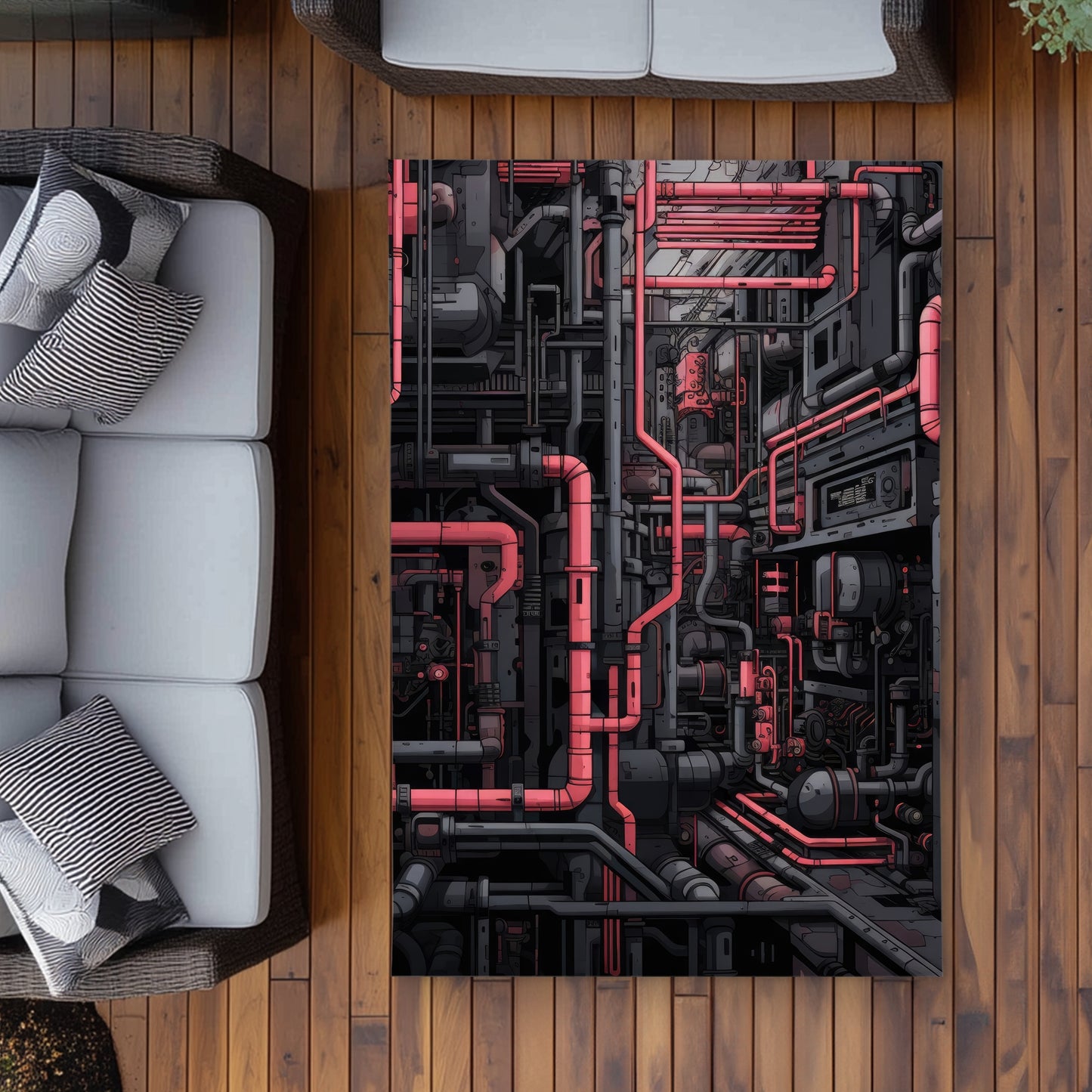 Tubular Nightmare Gray Outdoor Area Rug | Home Decor Must-Have